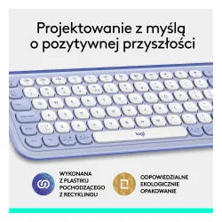 Klawiatura membranowa Logitech POP Icon Keys Fioletowy