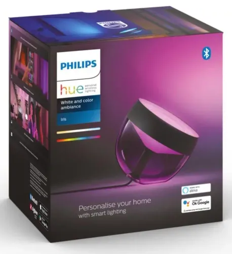 Lampka nocna Philips Hue White Ambiance Iris Czarny