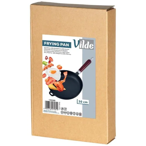 Patelnia żeliwna z drewnianą rączką CAST LINE 30 cm