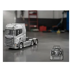 Zdalnie sterowany samochód COIL ciężarówka SCANIA 770S TIR RC 1:10 na pilota srebrna