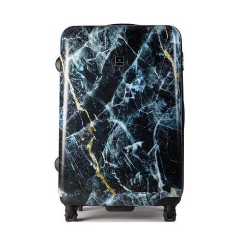 Большой жесткий чемодан Saxoline Trolley L Marble 1439h0. 71. 10 Черный