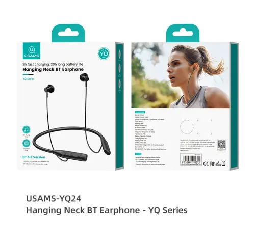 Słuchawki bezprzewodowe USAMS YQ24 Series Douszne Bluetooth 5.3 Czarny