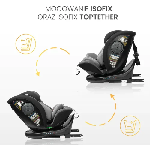 Автокресло Caretero Mokki I-Size, 40-150 cm, 0-36 kg, черно-розовый