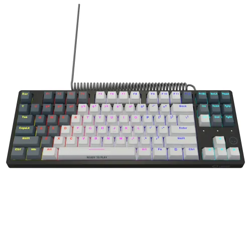 Klawiatura mechaniczna Lorgar Azar 514 TKL RGB Biało-czarny