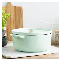 KITCHENAID Pistachio 5,2 l - garnek żeliwny z pokrywką