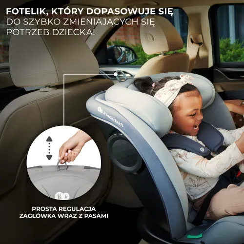 Fotelik samochodowy KINDERKRAFT I-Grow I-Size 40-150 cm (0-36 kg) Zielony