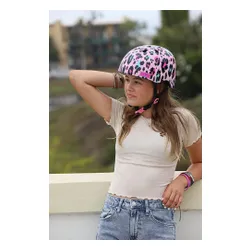 Kask rowerowy KRASH Panthera Różowy dla Dzieci (rozmiar M)