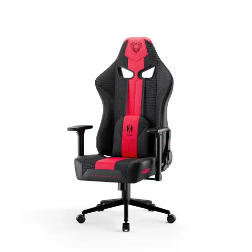 Fotel Diablo Chairs X-Player 2.0 Small do 90kg Skóra ECO Tkanina Karmazynowo-antracytowy