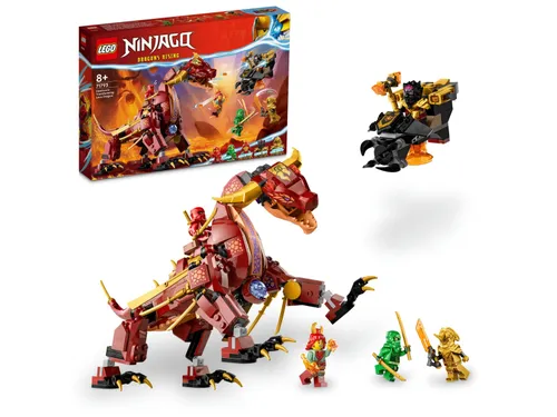 LEGO Ninjago 71793 lav ejderhası ateş dalgasına dönüşüyor