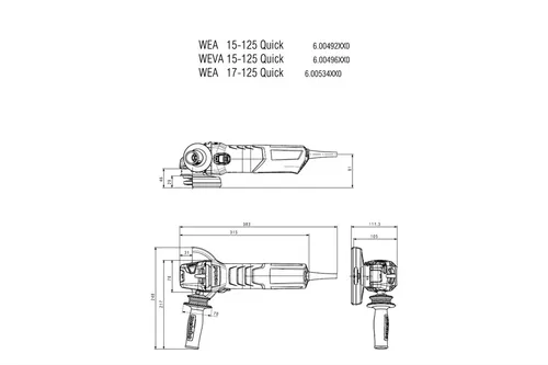 Szlifierka kątowa Metabo WEA 17-125 Quick