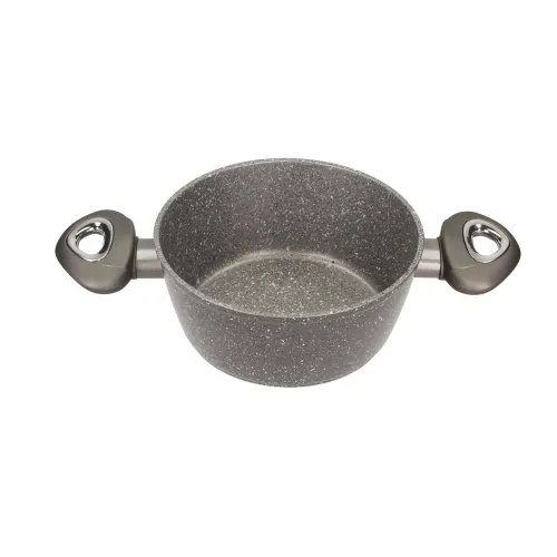 Garnek aluminiowy z pokrywką VALDINOX ROCK SZARY 1,8 l